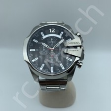Diesel Mega Chief DZ4308 Chronograph Black Dial Stainless Steel Band Men's Watch