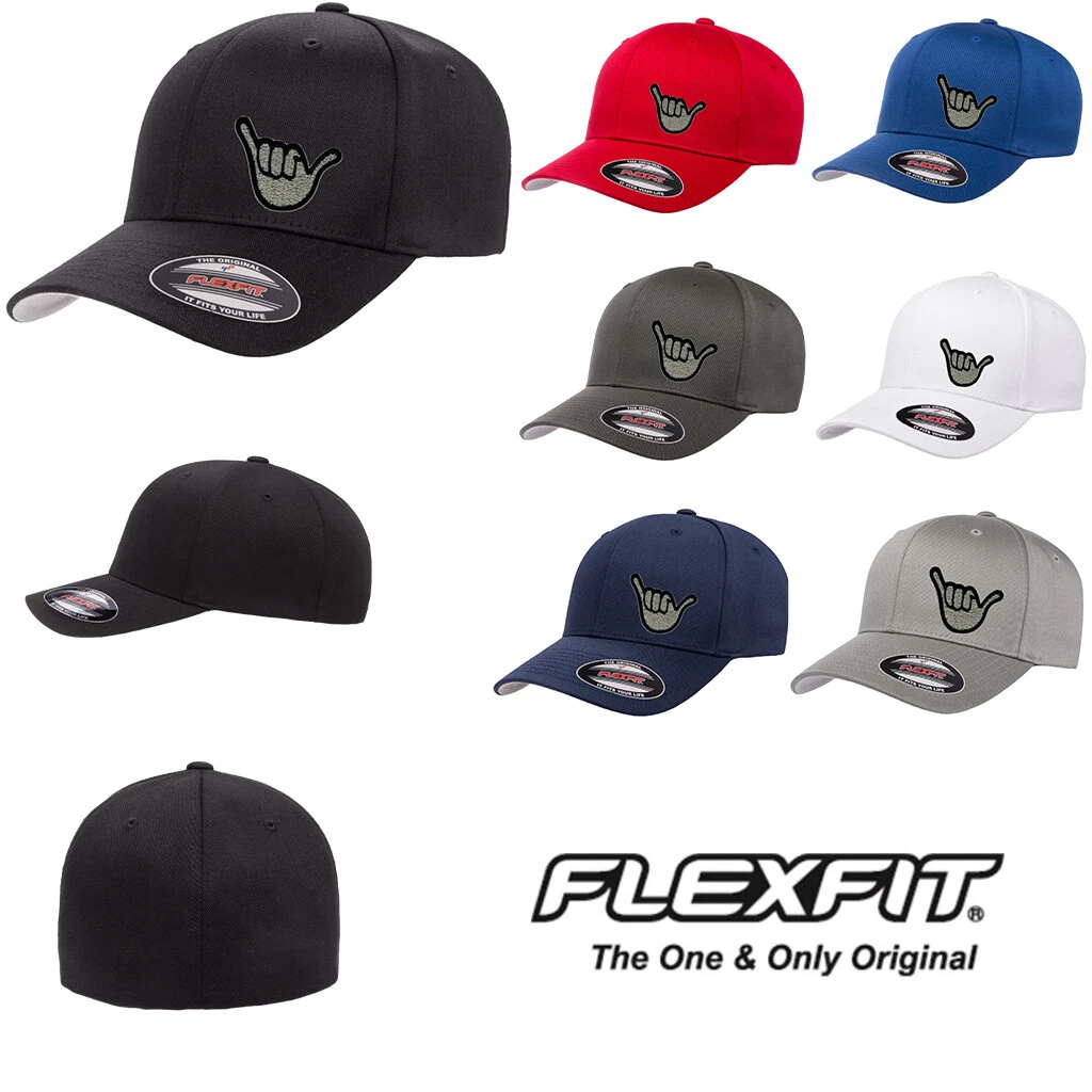 SURFING Shaka Sign, Surf Surfer Embroidered Embroidered Patch FLEXFIT HAT