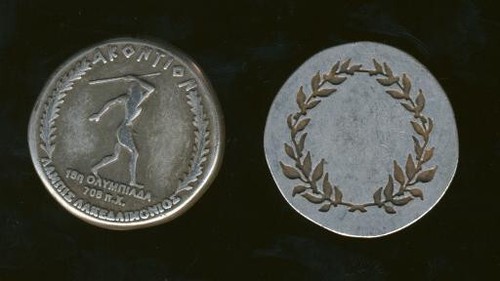 Griechenland. Griechische Medaille " AKONTION : SPEER " bei antiken Olympischen Spielen. - Bild 6 von 9