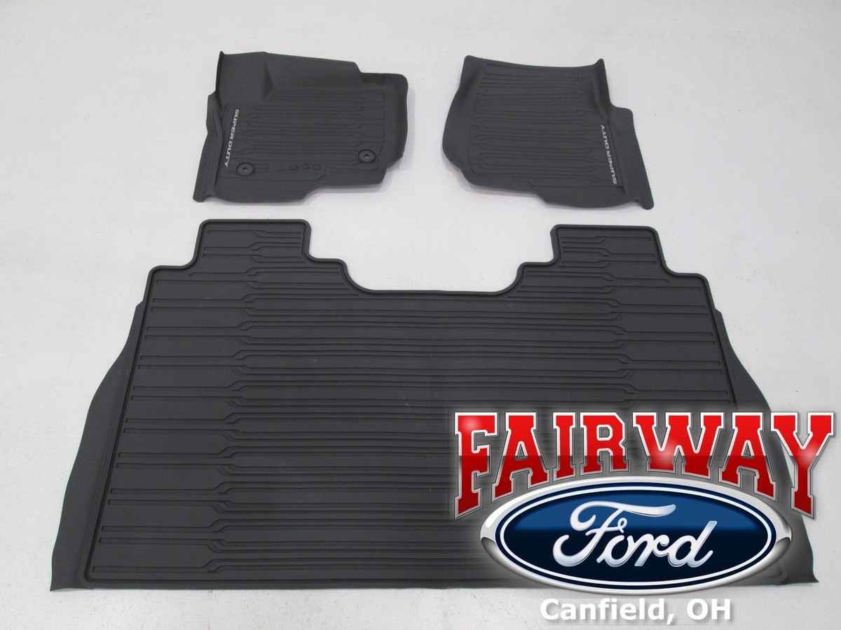 23 - 26 Super Duty OEM Ford Floor Mat Set 3pc Extended/Crew w