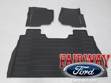 23 - 26 Super Duty OEM Ford Floor Mat Set 3pc Extended/Crew w/CARPET w/o STORAGE