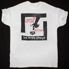 The White Stripes Band White T-Shirt Cotton Short Sleeve RM157