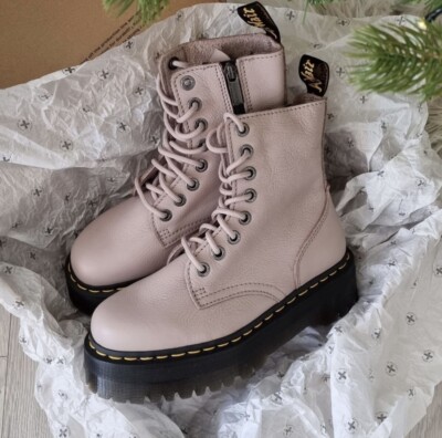 Sz 7 Dr Martens Jadon III Side Zip Platform Boots- Vintage Taupe