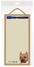 PIT BULL-Tan-Dry Erase Memo Board-10" by 5"--I LOVE PIT BULLS