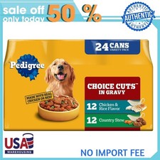 Pedigree Choice Cuts In Gravy Adult Wet Dog Food Chicken & Rice, 13.2 oz 24 Pack 1.82 per gallon