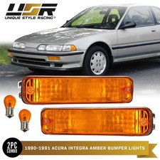 Depo Jdm Pair Of Amber Front Bumper Signal Lights For 1990-1991 Acura Integra Depo Jdm Pair Of Amber Front Bumper Signal Lights For 1990-1991 Acura Integra