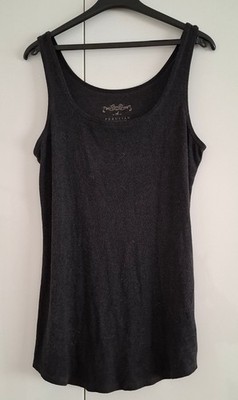 Peruvian Connection Midnight Blue Ribbed Top, Size L, NWOT