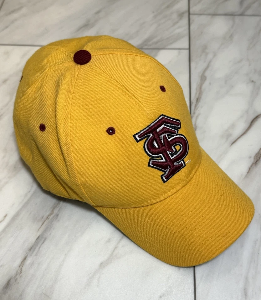 ZEYPHR Vintage Florida State Seminoles FSU Yellow Fitted Hat Size 7 3/4 Dad Cap - Image 2 of 4