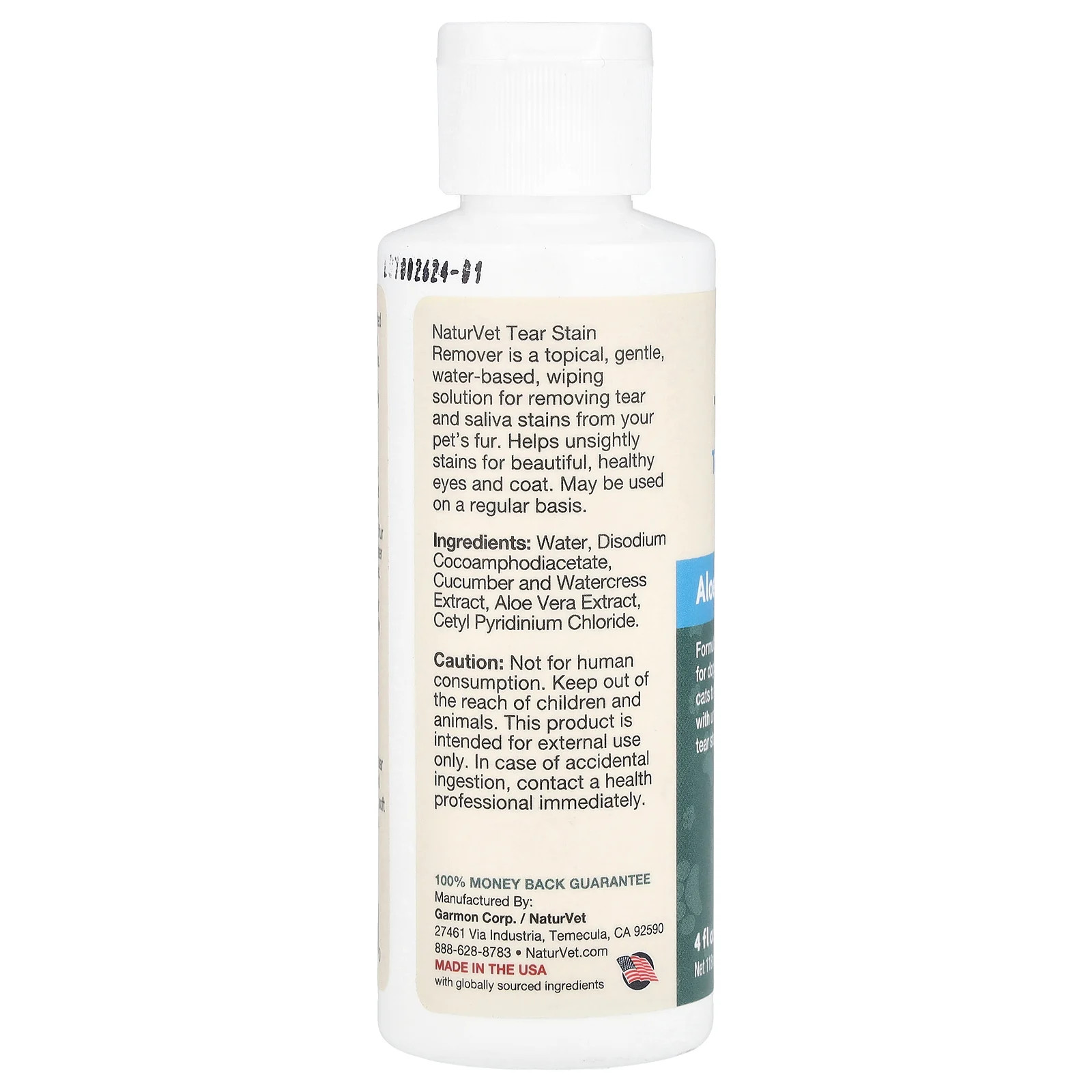 Tear Stain, Topical Remover, Aloe, For Dogs & Cats, 4 fl oz (118 ml)