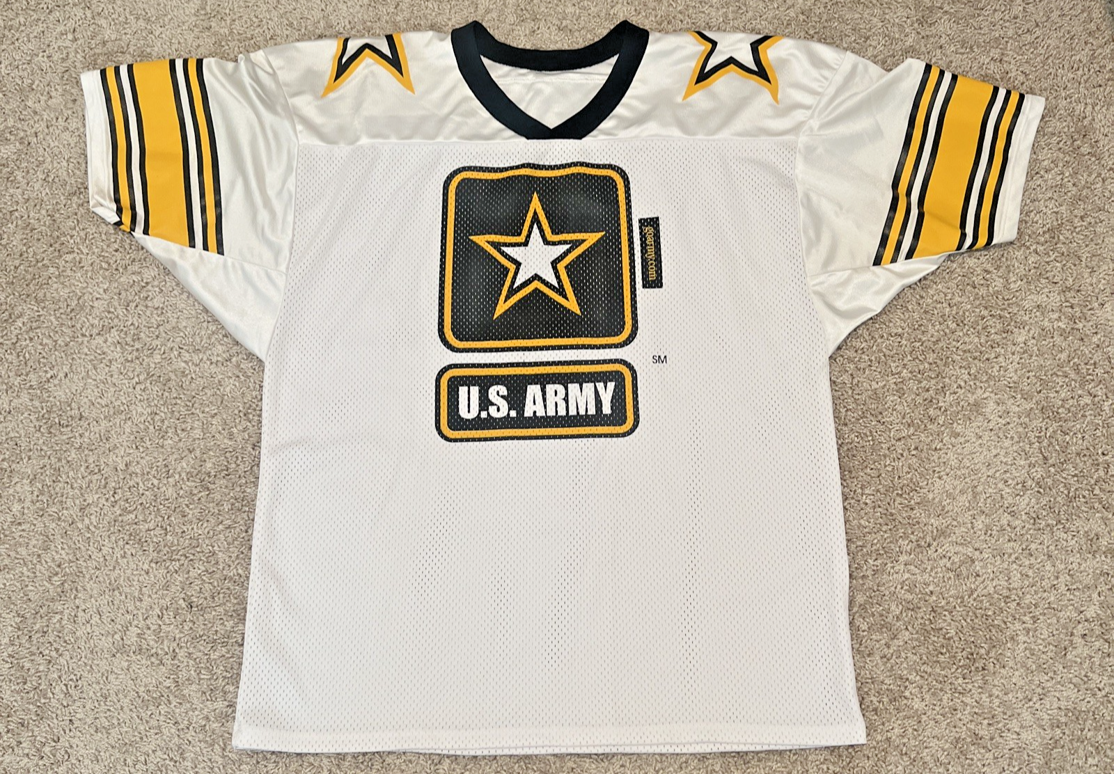 US Army Football Jersey Military Men's White Size XL #1 Go Army
