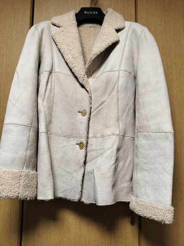 Loewe, Giacca corta LOEWE Shearling beige chiaro US 8 pelle di pecora vintage