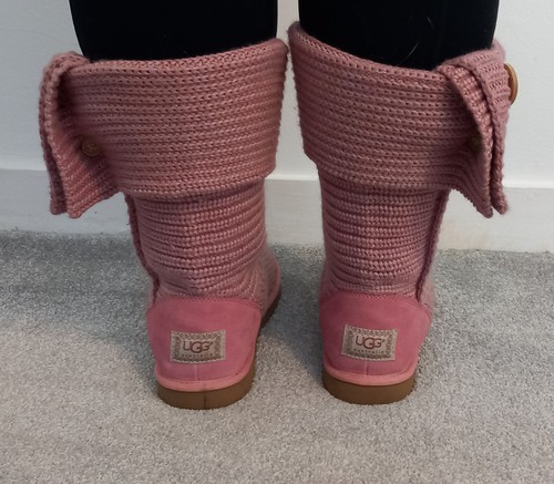 UGG Australia Classic Cardy Knit Boots - Size UK 7.5 - Picture 4 of 6