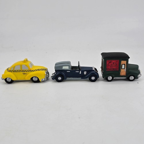Department 56 Heritage Village Automobiles Set of 3 5964-1  Porcelain Cars *