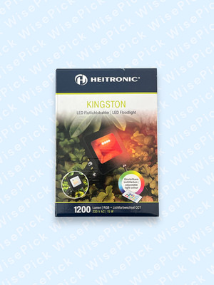 HEITRONIC Kingston LED Flutlichtstrahler 15W 1200lm RGB CCT dimmbar Garten OVP