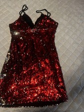 Cruise Party Sparkly Hot Red Dress Forever 21 Size Medium