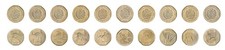 Peru 1 Sol, 10 Pieces Full Set, 2017-2019, KM #403-419, Mint, Commemorative