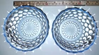 Anchor Hocking Blue Bubble Glass Berry Bowls Set Of 2