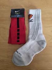 Nike Elite Red Crew Basketball Socks 5Y  PGC White Grey Crew Socks Lot FreeSH