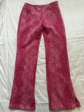 Urban Outfitters Womens Pink Vivca Snakeskin Flared Faux Suede Pants Size 2