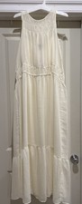NWT A New Day Cream Chiffon Maxi Dress Size S