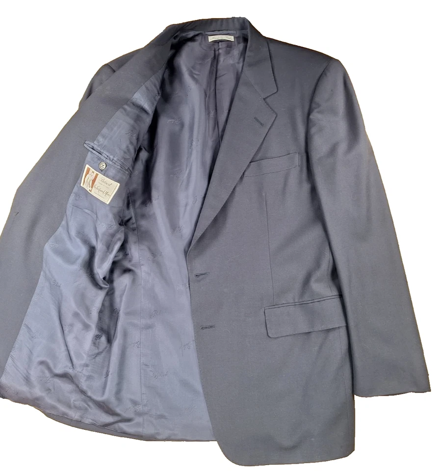 Chaqueta Blazer Belvest Italia 100% Lana Azul Marino Para Hombre 52 EU (US 38? 40?) Botones de metal Foto 3 de 4