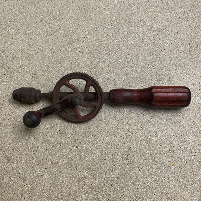 Vintage Old Working Mohawk Shelburne NY USA Antique Crank Gear 11'' Hand Drill
