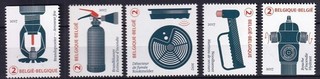 [A31] Belgium 2017 fire prevention set very fine MNH stamps. Face val : 16.30 €