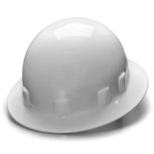 Pyramex HPS24110 SL Series Full Brim 4-Point Ratchet Sleek Shell Hard Hat, White