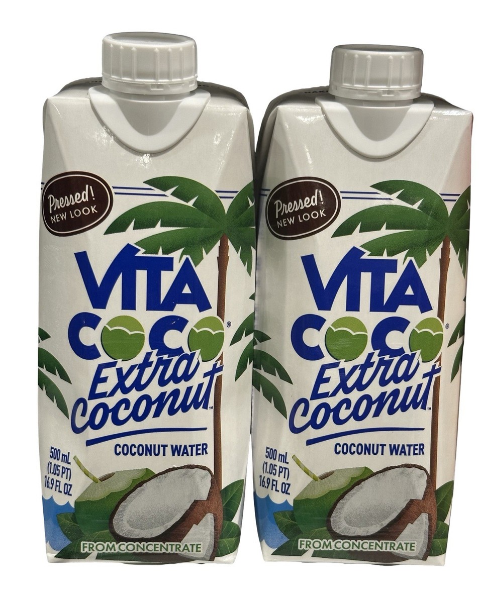 Vita Coco Extra Coconut Water 2 Pack 500 mL From Concentrate 16.9