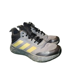 Adidas OwnTheGame 2.0 Kids Basketball Shoes Grey Black Yellow GZ3381 Size 2