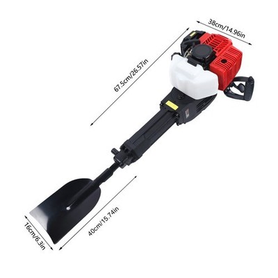 52CC 2Stroke Gas Powered Excavator Portable Tree Digger Garden