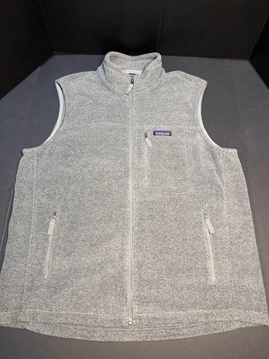 Patagonia Men's Synchilla Marsupial Fleece Vest Heather Gray Size L