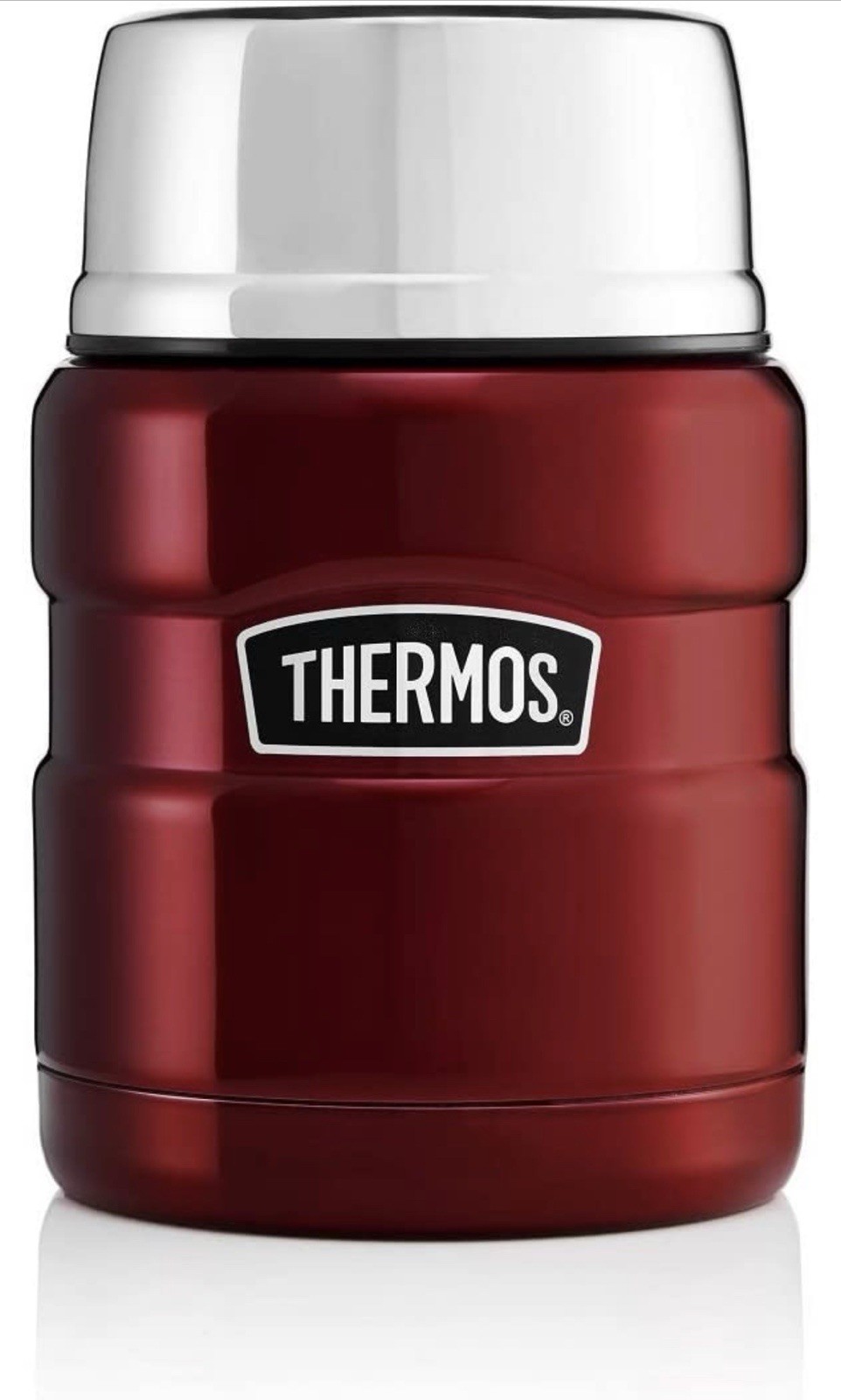 Thermos King Flask Vacuum Insulated Food Flask 470ml, Red