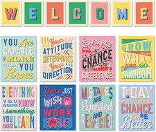 Welcome Letters And 8 Posters for Classroom 11"x14" 810050402897