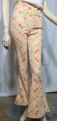 Show Me Your Mumu Belmont Floral Bell Bottom Flare Pants XS Boho Western Hippie