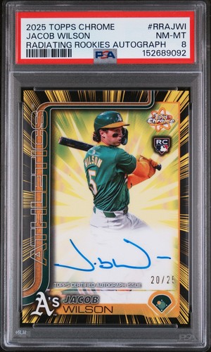 Jacob Wilson #RRA-JWI 2025 Topps Chrome Radiating Rookies Autograph card
