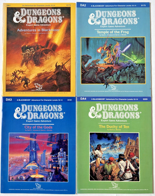 TSR AD&D Blackmoor DA1-DA4 Complete Set VF - Arneson Modules 1986-87