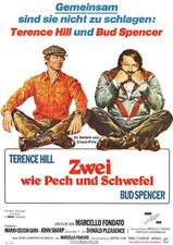 FILMPLAKAT: ZWEI WIE PECH & SCHWEFEL  (1974) (A1 59 x 84 cm ) DUO SPENCER & HILL