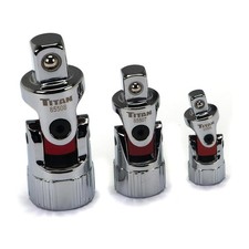 Auto Flex Universal Joint Socket Set 3-piece Swivel Design For Tight Spaces Tool Auto Flex Universal Joint Socket Set 3-piece Swivel Design For Tight Spaces Tool