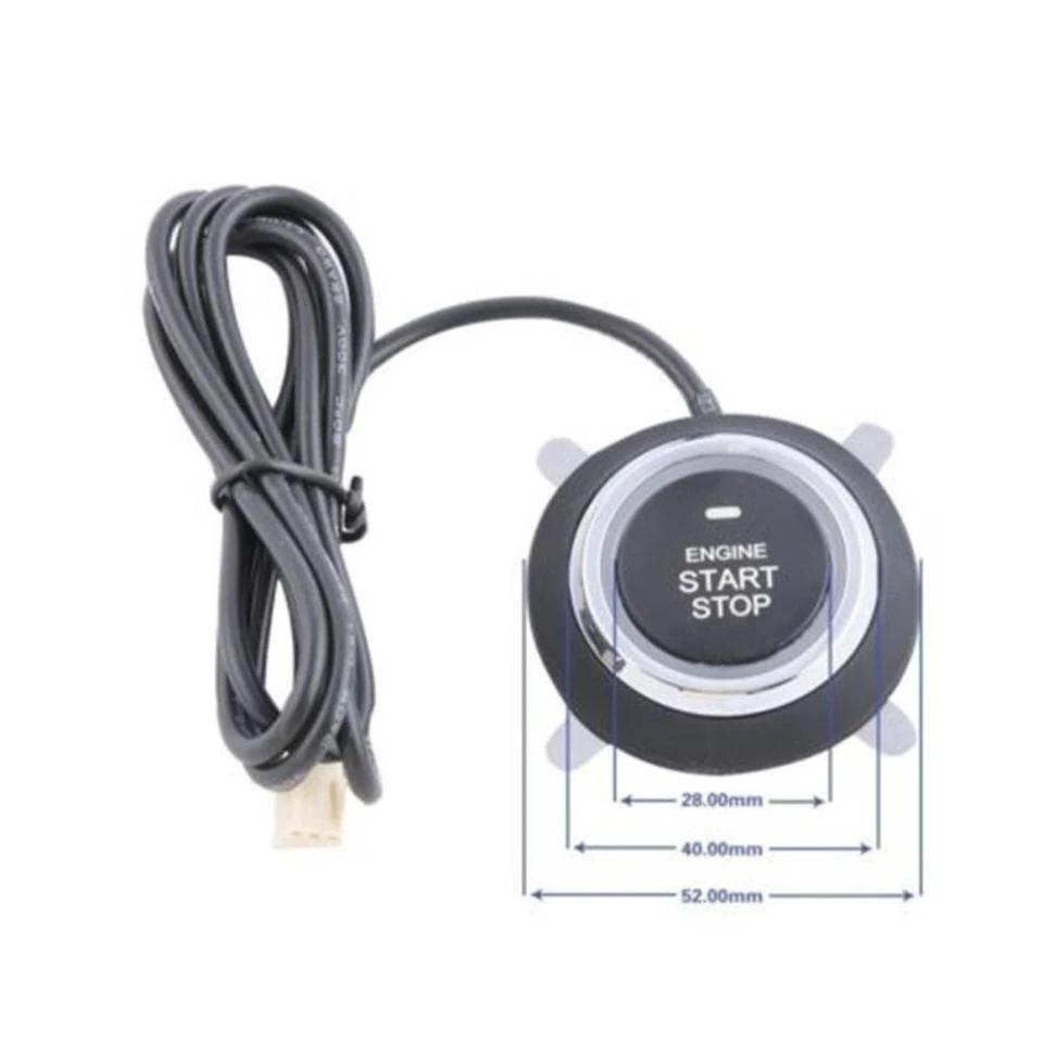 Car RFID Ignition Switch Engine Start Push Button Keyless Entry Starter Stop Kit - Image 2 of 4