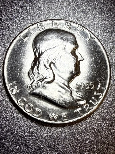 1955  Franklin Half Dollar 50c High Grade BU ! See Pics