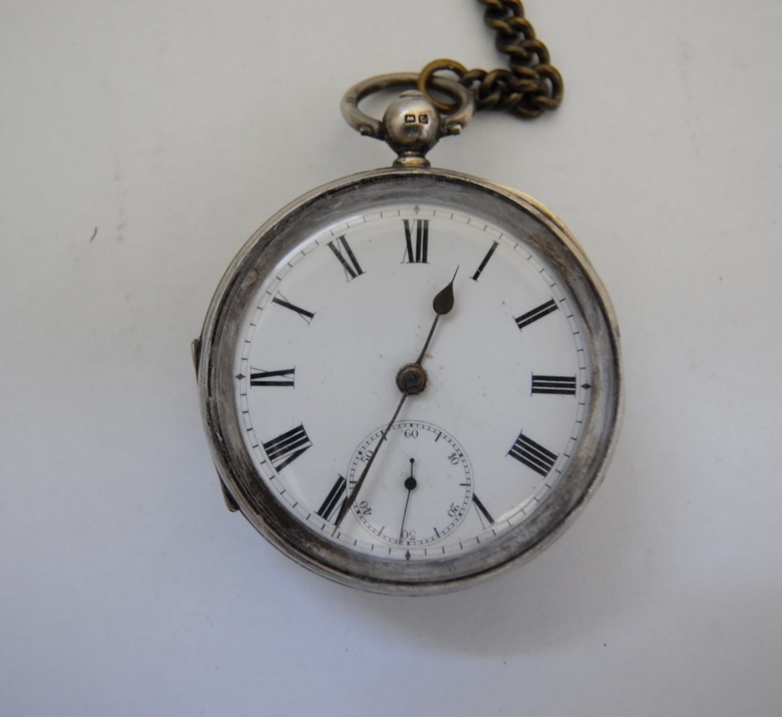 Antique Solid Silver Pocket Watch Made in Britain… - image 8