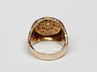 VINTAGE 17k Gold & 900 Platinum Repousse Textured Diamond Cluster Ring Sz 8.25 — photo 7