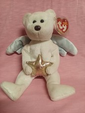 TY Beanie Baby - STAR the Angel Bear (Holding Gold Star) (8.5 inch) - MWMTs