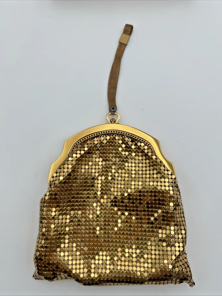 Bolso de Malla Dorada Vintage Whiting & Davis Co. Nº4203-2 con Caja Original Años 50’s Foto 2 de 4