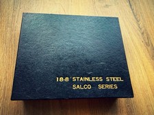 Image of 18-8 Stainless Steel Salco Series 4 Egg Cup Set and Spoon Made In England