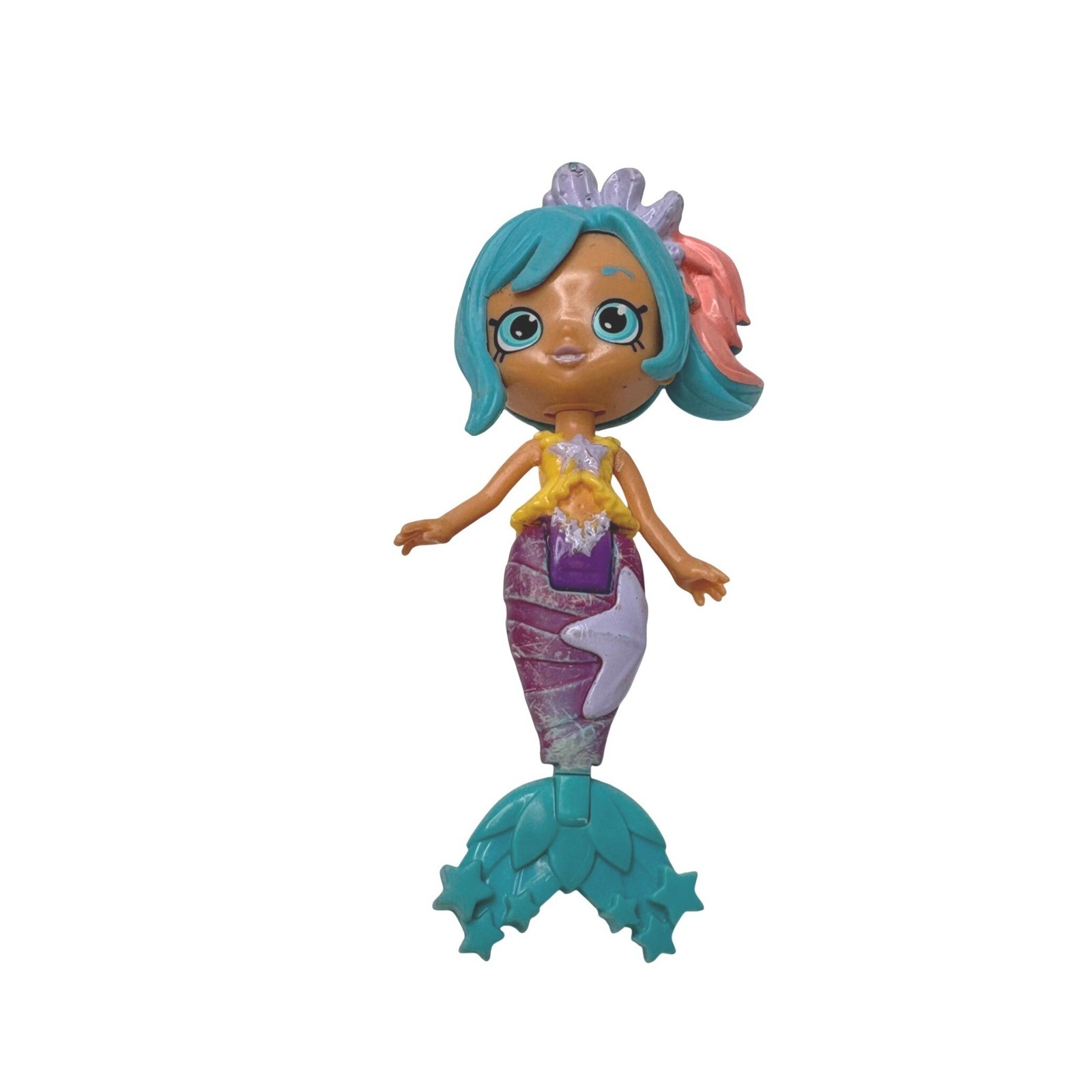 Moose Toys Shopkins Shoppies Mermaid Doll Teal Hair Purple T