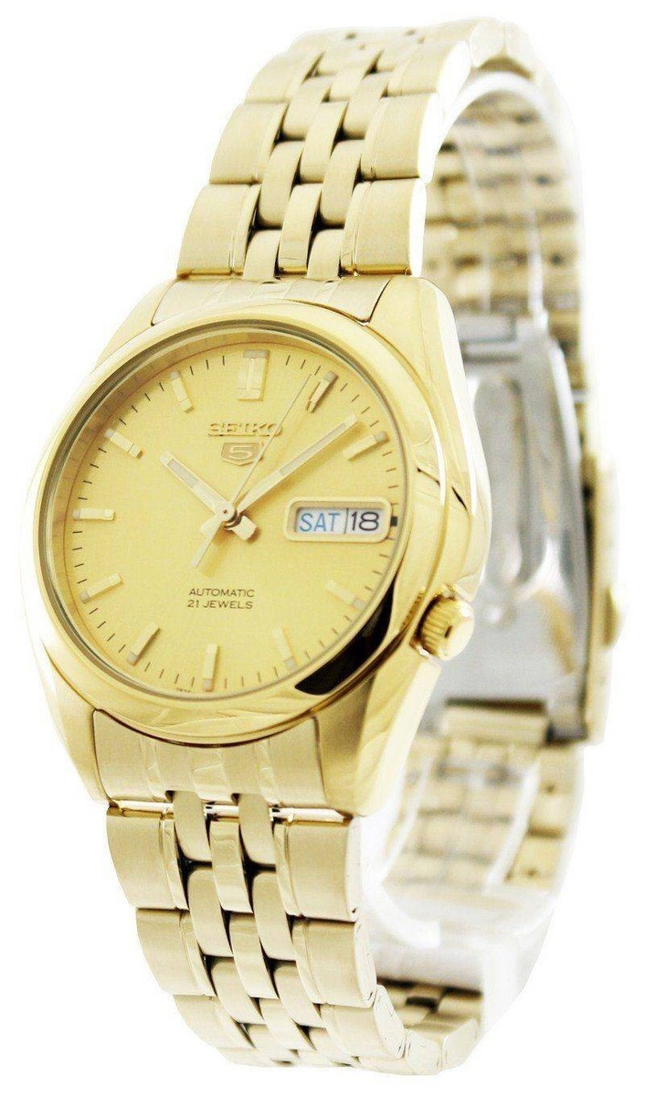 Seiko 5 Automatic 21 Jewels Gold Plated Stainless Steel SNK366K1