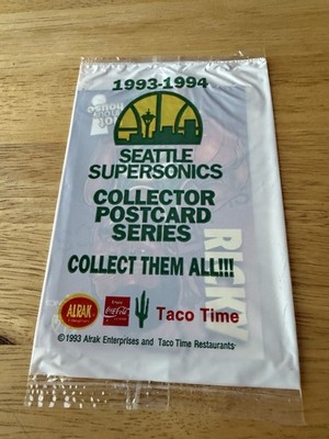 1993-94 Taco Time Factory Sealed Pack #4 Ricky Pierce Seattle Supersonics 3X5NBA