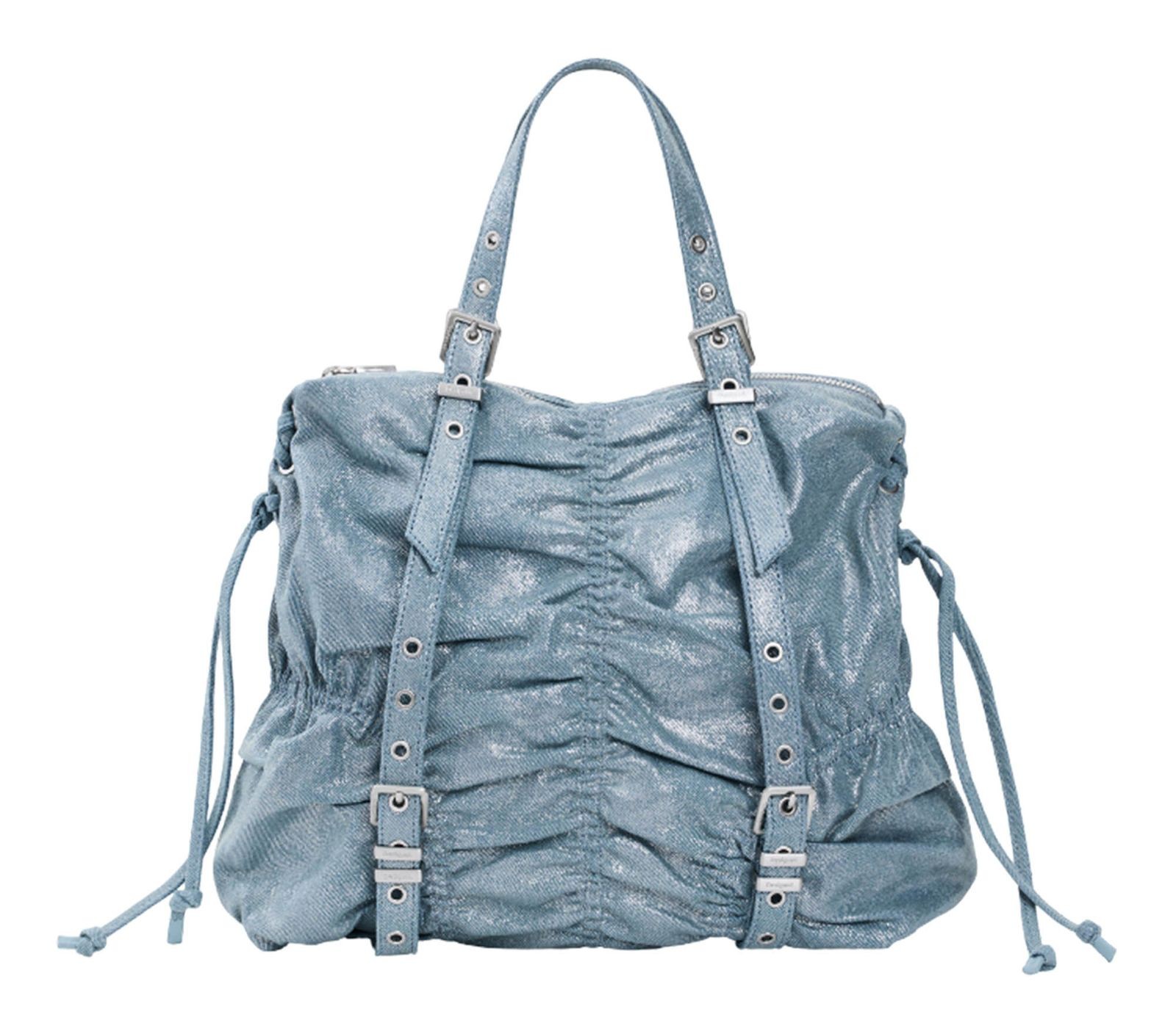 Desigual handbag Gathered Denim Backpack M Space Blue